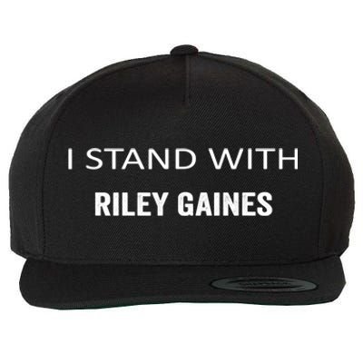 I Stand With Riley Gaines Wool Snapback Cap