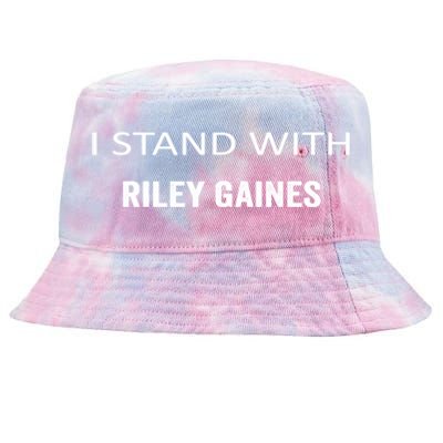 I Stand With Riley Gaines Tie-Dyed Bucket Hat