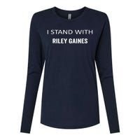 I Stand With Riley Gaines Womens Cotton Relaxed Long Sleeve T-Shirt