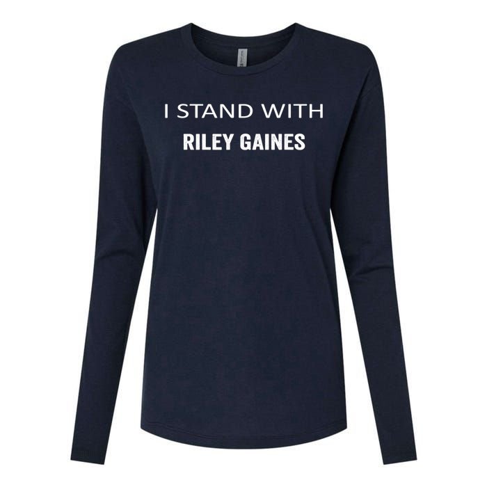 I Stand With Riley Gaines Womens Cotton Relaxed Long Sleeve T-Shirt