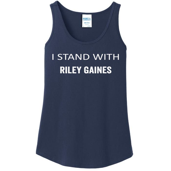 I Stand With Riley Gaines Ladies Essential Tank