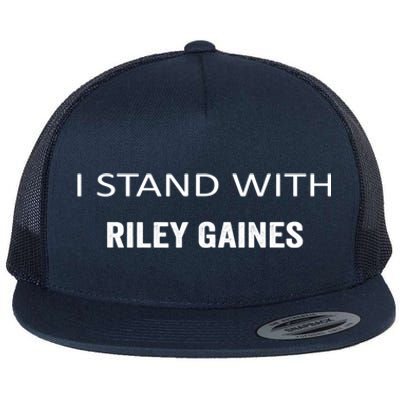 I Stand With Riley Gaines Flat Bill Trucker Hat