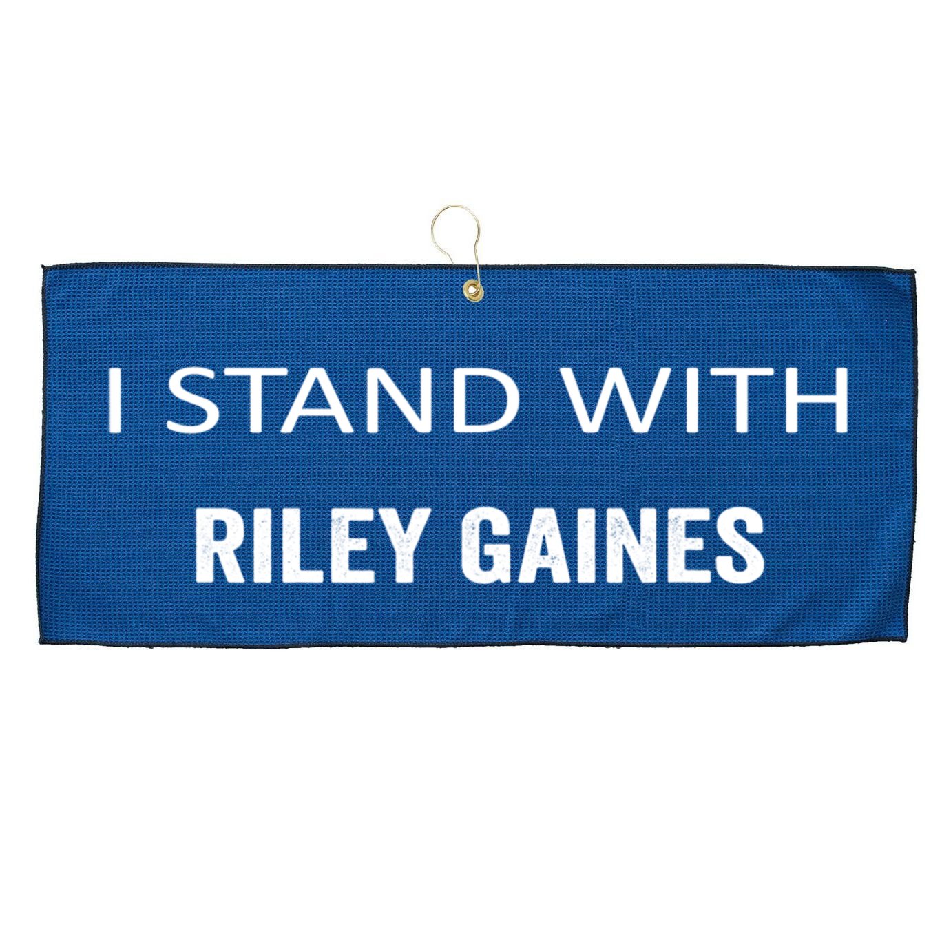 I Stand With Riley Gaines Large Microfiber Waffle Golf Towel