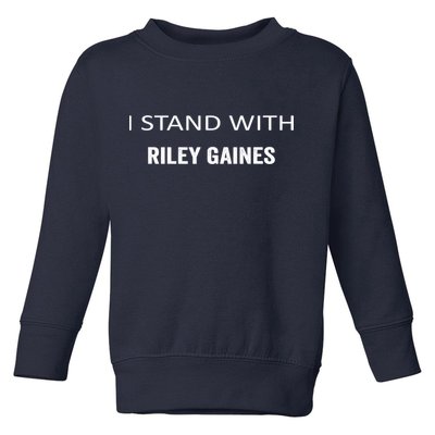 I Stand With Riley Gaines Toddler Sweatshirt