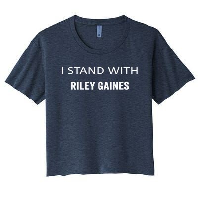 I Stand With Riley Gaines Women's Crop Top Tee