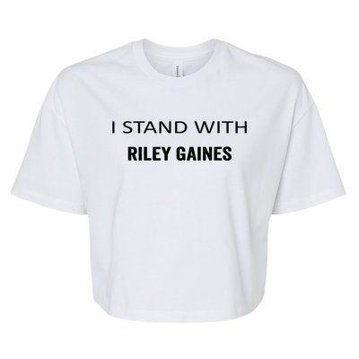 I Stand With Riley Gaines Bella+Canvas Jersey Crop Tee