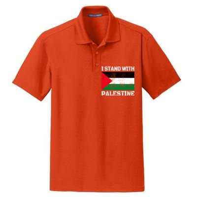 I Stand With Palestine Palestinian Flag Free Palestine Dry Zone Grid Polo