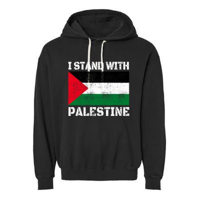 I Stand With Palestine Palestinian Flag Free Palestine Garment-Dyed Fleece Hoodie