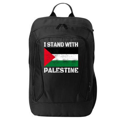 I Stand With Palestine Palestinian Flag Free Palestine City Backpack