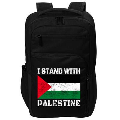 I Stand With Palestine Palestinian Flag Free Palestine Impact Tech Backpack