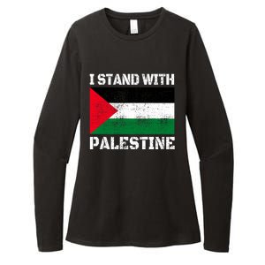 I Stand With Palestine Palestinian Flag Free Palestine Womens CVC Long Sleeve Shirt