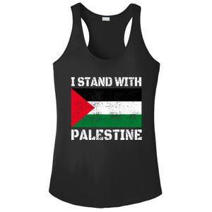 I Stand With Palestine Palestinian Flag Free Palestine Ladies PosiCharge Competitor Racerback Tank