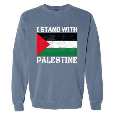 I Stand With Palestine Palestinian Flag Free Palestine Garment-Dyed Sweatshirt