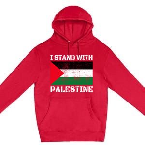 I Stand With Palestine Palestinian Flag Free Palestine Premium Pullover Hoodie