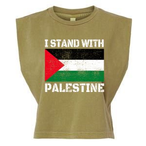 I Stand With Palestine Palestinian Flag Free Palestine Garment-Dyed Women's Muscle Tee