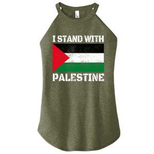 I Stand With Palestine Palestinian Flag Free Palestine Women's Perfect Tri Rocker Tank