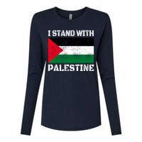 I Stand With Palestine Palestinian Flag Free Palestine Womens Cotton Relaxed Long Sleeve T-Shirt