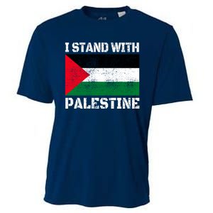 I Stand With Palestine Palestinian Flag Free Palestine Cooling Performance Crew T-Shirt