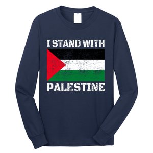 I Stand With Palestine Palestinian Flag Free Palestine Long Sleeve Shirt