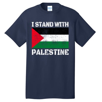 I Stand With Palestine Palestinian Flag Free Palestine Tall T-Shirt