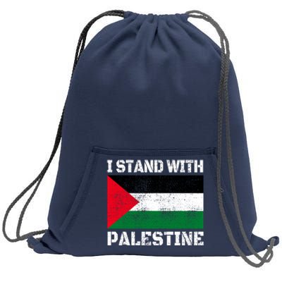 I Stand With Palestine Palestinian Flag Free Palestine Sweatshirt Cinch Pack Bag