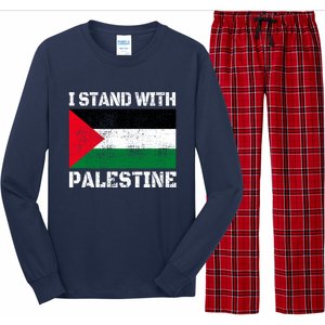 I Stand With Palestine Palestinian Flag Free Palestine Long Sleeve Pajama Set