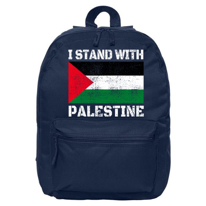 I Stand With Palestine Palestinian Flag Free Palestine 16 in Basic Backpack