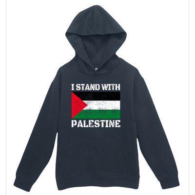 I Stand With Palestine Palestinian Flag Free Palestine Urban Pullover Hoodie