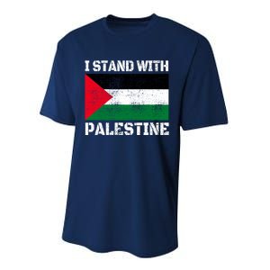 I Stand With Palestine Palestinian Flag Free Palestine Performance Sprint T-Shirt