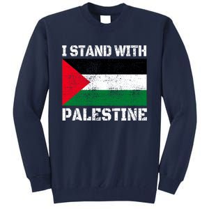 I Stand With Palestine Palestinian Flag Free Palestine Tall Sweatshirt