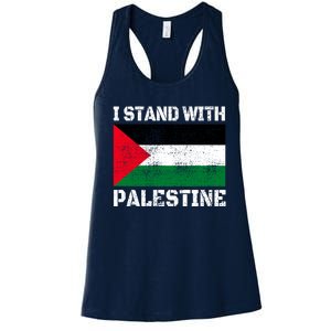 I Stand With Palestine Palestinian Flag Free Palestine Women's Racerback Tank