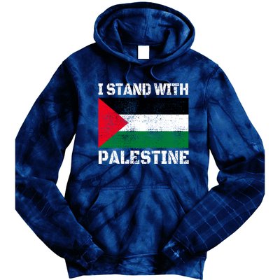 I Stand With Palestine Palestinian Flag Free Palestine Tie Dye Hoodie