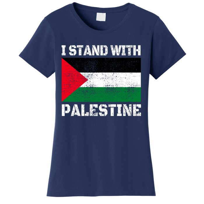 I Stand With Palestine Palestinian Flag Free Palestine Women's T-Shirt