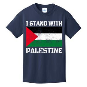 I Stand With Palestine Palestinian Flag Free Palestine Kids T-Shirt