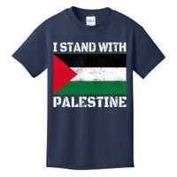 I Stand With Palestine Palestinian Flag Free Palestine Kids T-Shirt