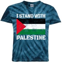 I Stand With Palestine Palestinian Flag Free Palestine Kids Tie-Dye T-Shirt