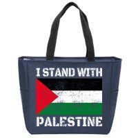 I Stand With Palestine Palestinian Flag Free Palestine Zip Tote Bag