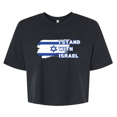 Israel Stand With Israel Support Israel Bella+Canvas Jersey Crop Tee