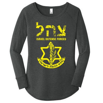 I Stand With Israel Idf Israeli Defense Force Tzahal Jewish Women's Perfect Tri Tunic Long Sleeve Shirt