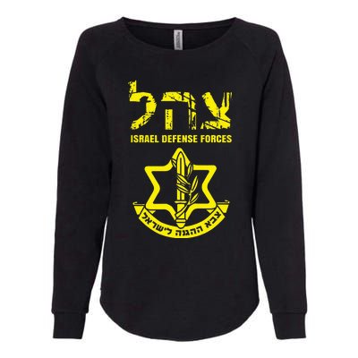 I Stand With Israel Idf Israeli Defense Force Tzahal Jewish Womens California Wash Sweatshirt