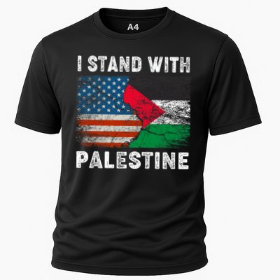 I Stand With Palestine Us Flag Palestinians Flag Performance Shirt