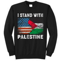 I Stand With Palestine Us Flag Palestinians Flag Sweatshirt
