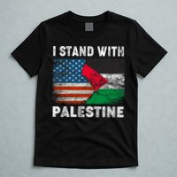 I Stand With Palestine Us Flag Palestinians Flag T-Shirt