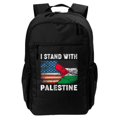 I Stand With Palestine Us Flag Palestinians Flag Backpack
