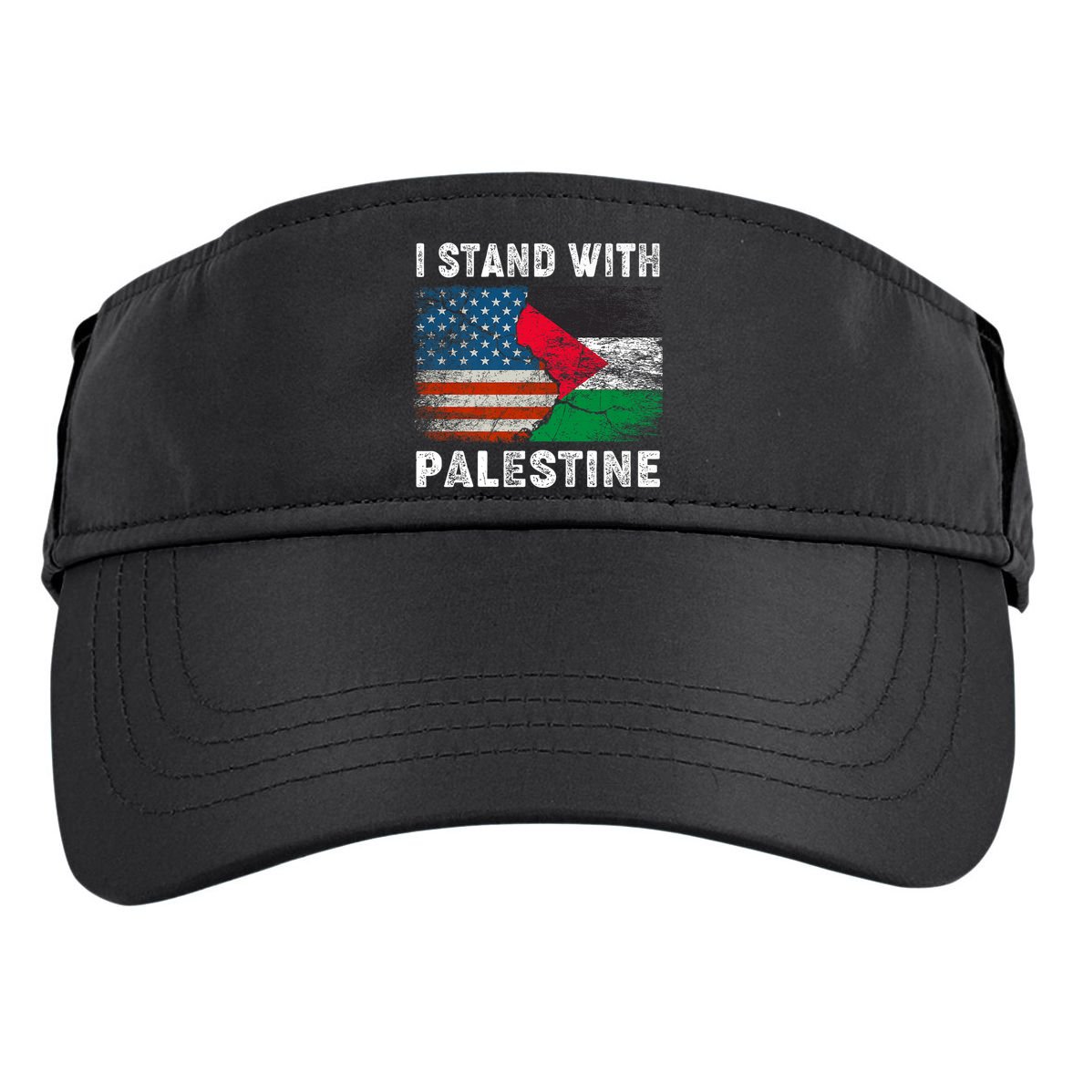 I Stand With Palestine Us Flag Palestinians Flag Adult Drive Performance Visor
