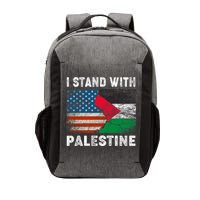 I Stand With Palestine Us Flag Palestinians Flag Vector Backpack