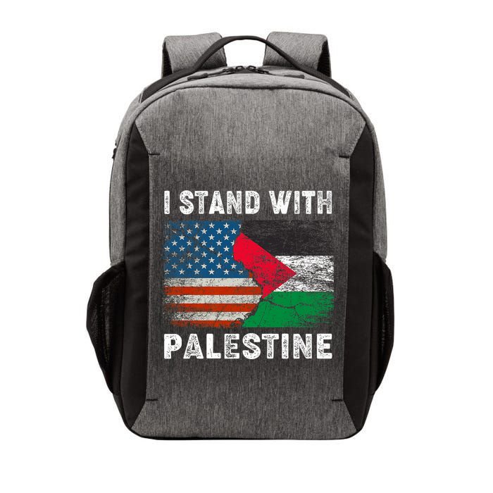 I Stand With Palestine Us Flag Palestinians Flag Vector Backpack