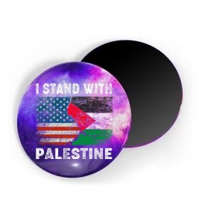 I Stand With Palestine Us Flag Palestinians Flag Magnet