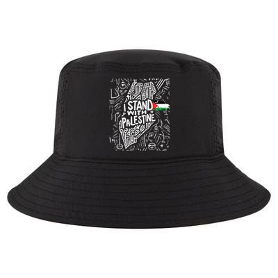 I Stand With Palestine Quote A Free Palestine Design Cool Comfort Performance Bucket Hat
