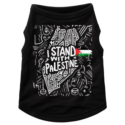 I Stand With Palestine Quote A Free Palestine Design Doggie Tank
